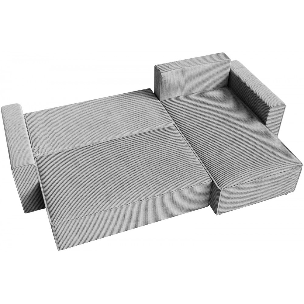 Γωνιακός Καναπές Zyra-Σταχτί 232x143x85