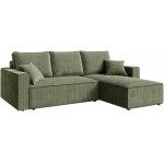 Γωνιακός Καναπές Zyra-Λαδί 232x143x85