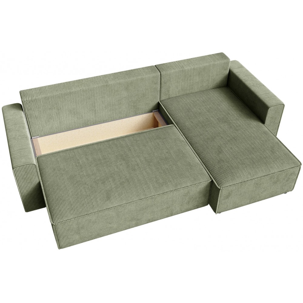 Γωνιακός Καναπές Zyra-Λαδί 232x143x85