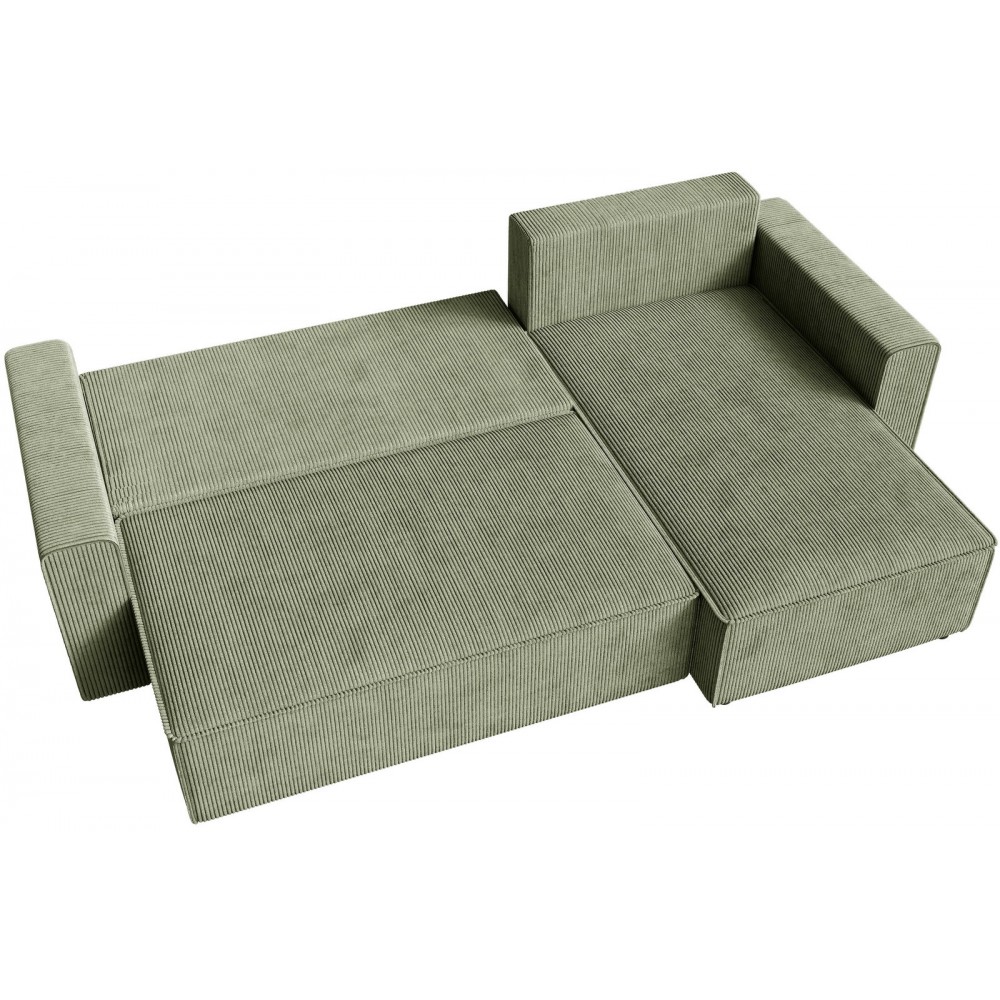 Γωνιακός Καναπές Zyra-Λαδί 232x143x85
