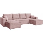 Γωνιακός Καναπές Zyra U-Σάπιο μήλο 305x140x85