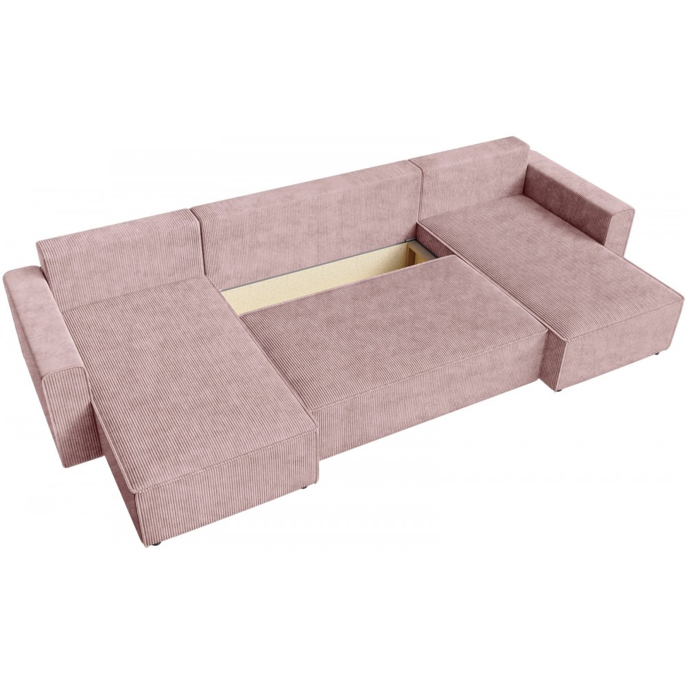 Γωνιακός Καναπές Zyra U-Σάπιο μήλο 305x140x85