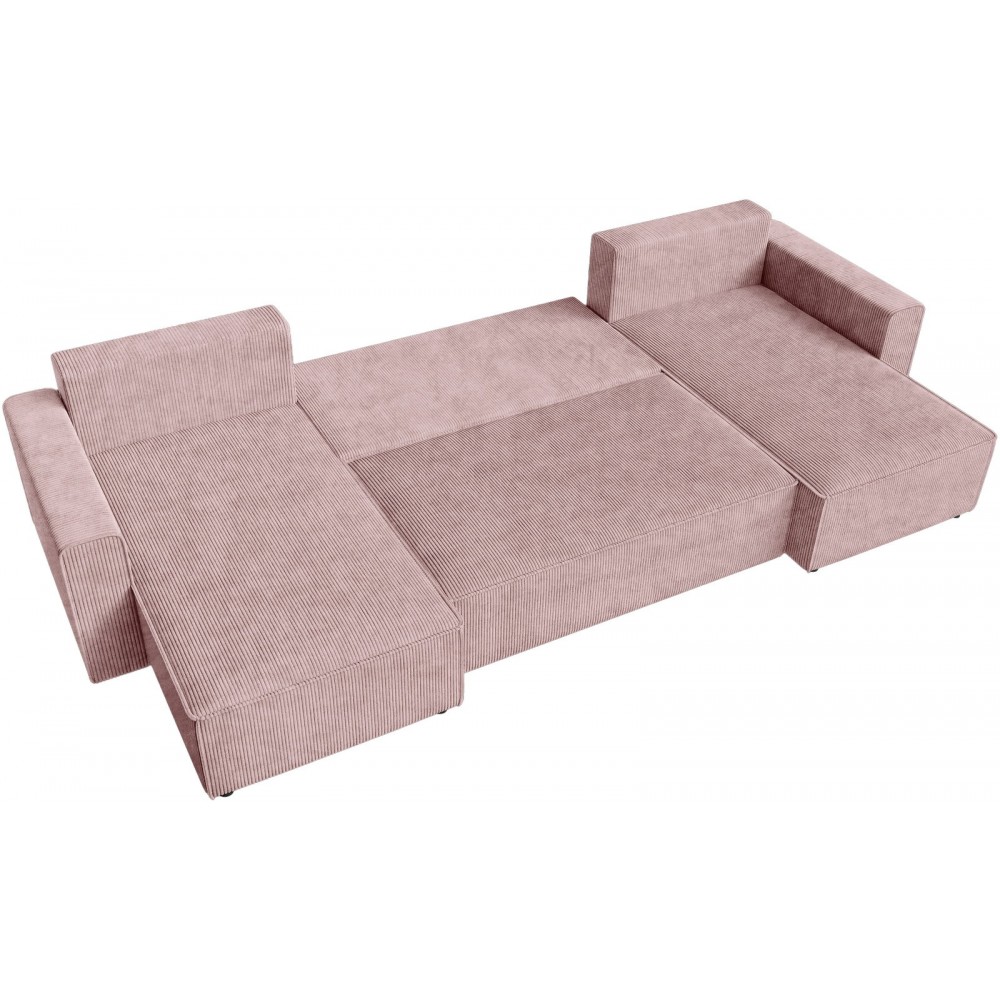 Γωνιακός Καναπές Zyra U-Σάπιο μήλο 305x140x85