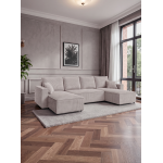 Γωνιακός Καναπές Zyra U-Γκρεζ 305x140x85