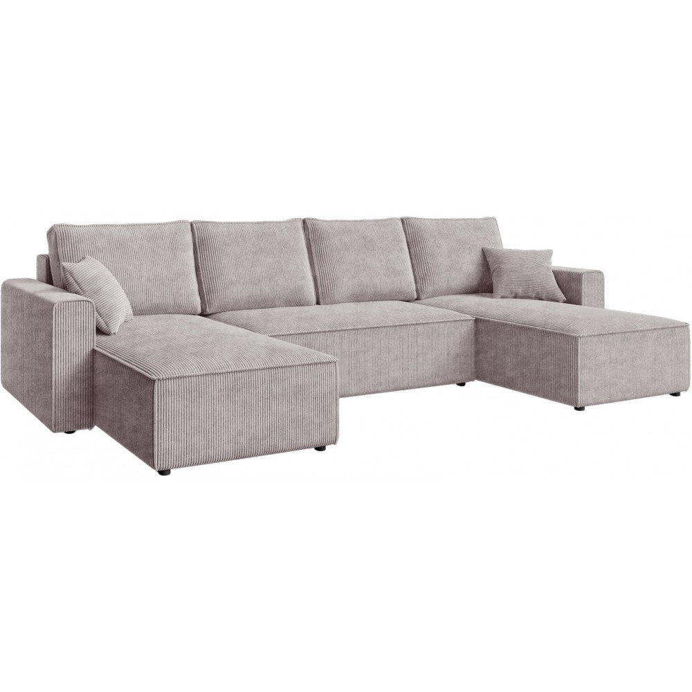 Γωνιακός Καναπές Zyra U-Γκρεζ 305x140x85