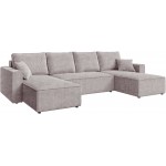 Γωνιακός Καναπές Zyra U-Γκρεζ 305x140x85