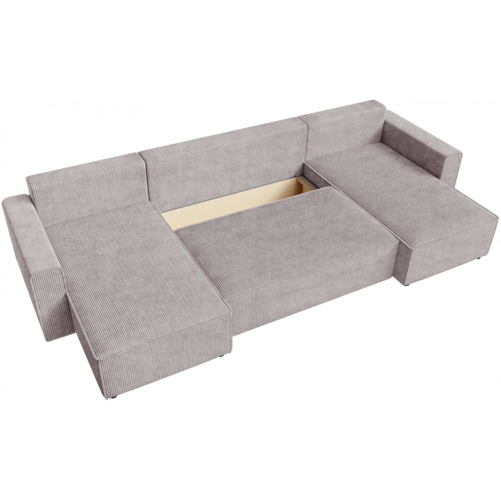 Γωνιακός Καναπές Zyra U-Γκρεζ 305x140x85