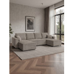 Γωνιακός Καναπές Zyra U-Ταουπ 305x140x85