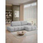 Γωνιακός Καναπές Soffi-Γκρι Ανοιχτό-Δεξιά 283x166x87