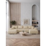 Γωνιακός Καναπές Ubo U-Μπεζ 366x187x81