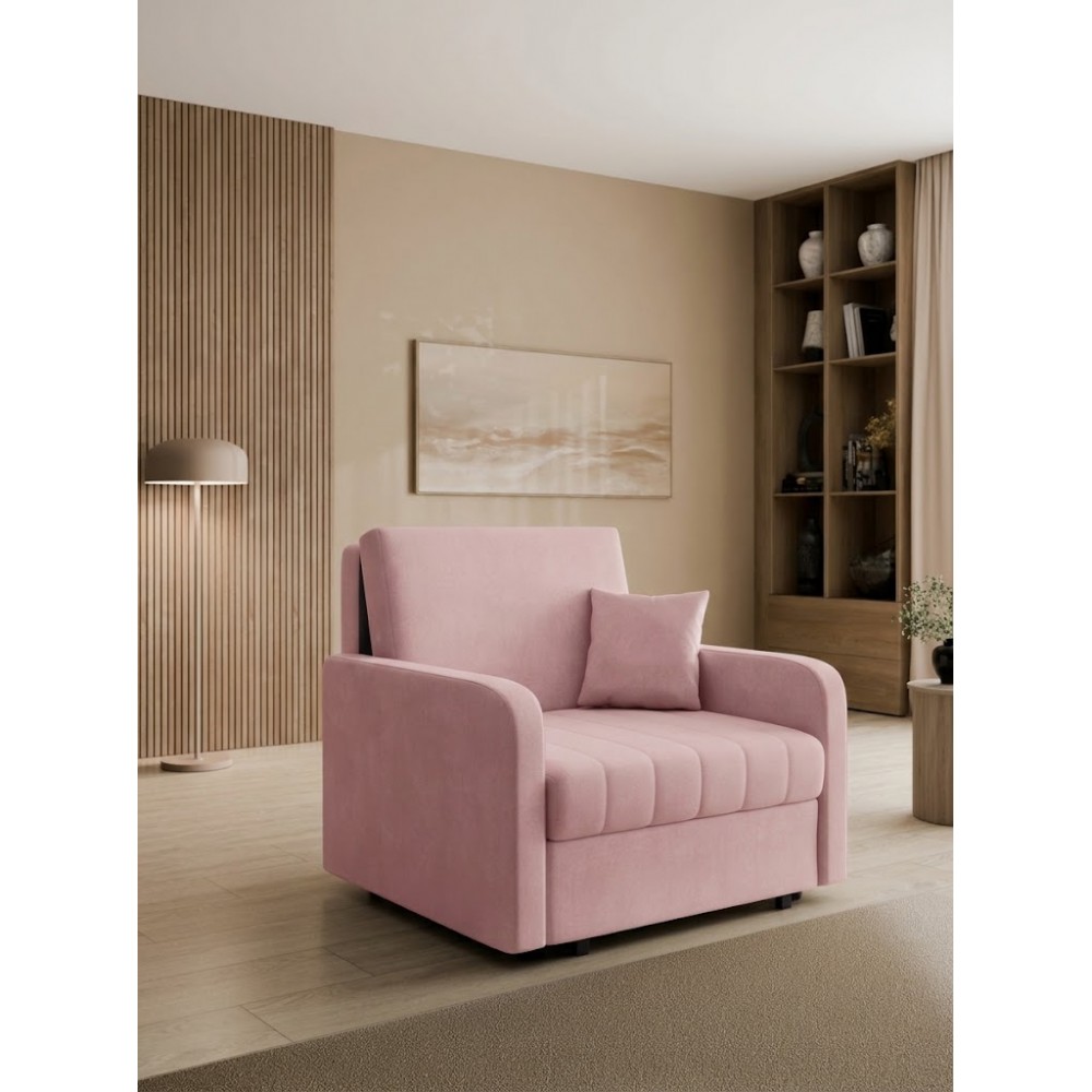 Πολυθρόνα Viva Silk I-Ροζ 102x98x85
