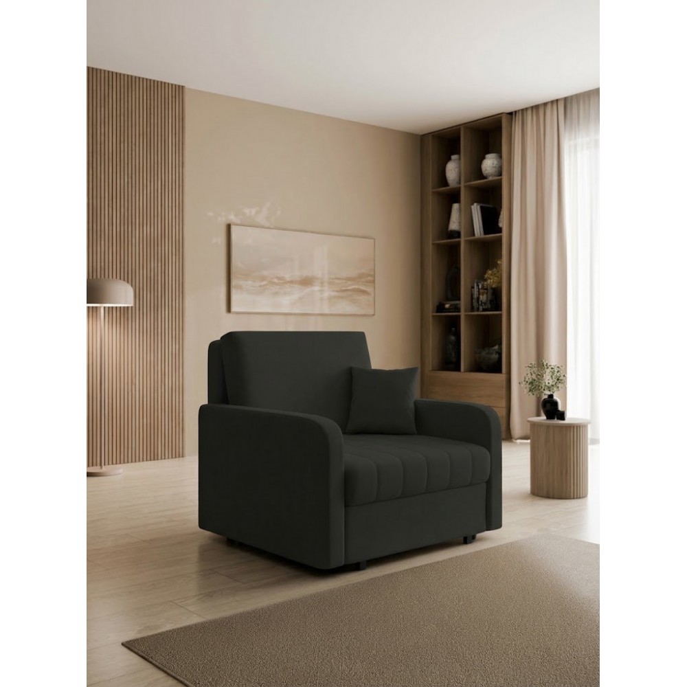 Πολυθρόνα Viva Silk I-Μαύρο 102x98x85