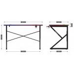 Γραφείο Gaming Hero 1.7 RGB 120x60x75