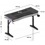 Γραφείο Gaming Hero 3.6 RGB 140x60x79