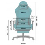 Καρέκλα Gaming Force 5.7 – Τυρκουάζ 70x53x133
