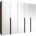 Ντουλάπα Mila II-Καφέ - Μαύρο-Μήκος: 250 εκ. 100x52x202