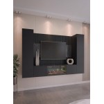 Σύνθετο Σαλονιού Deromi II-Μαύρο 260x38x150