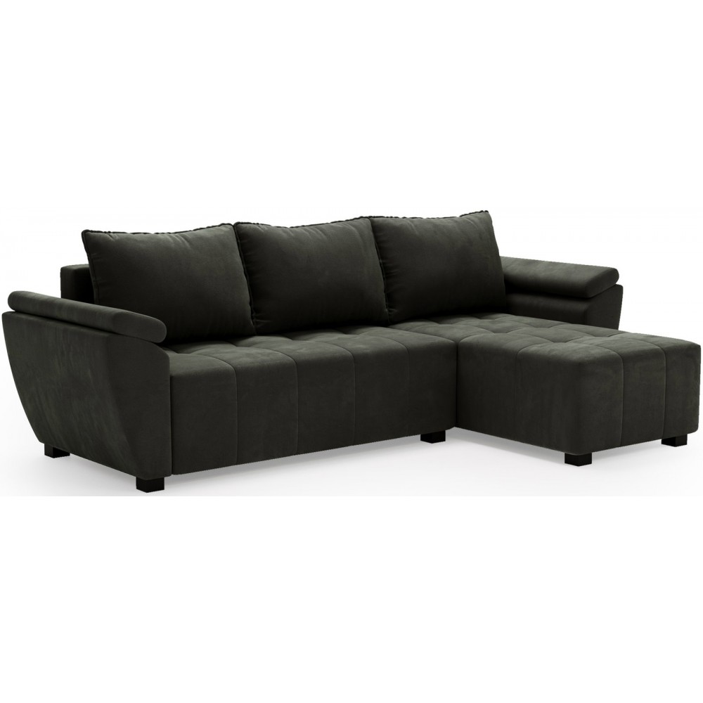 Γωνιακός Καναπές Runo-Ανθρακί 251x140x88
