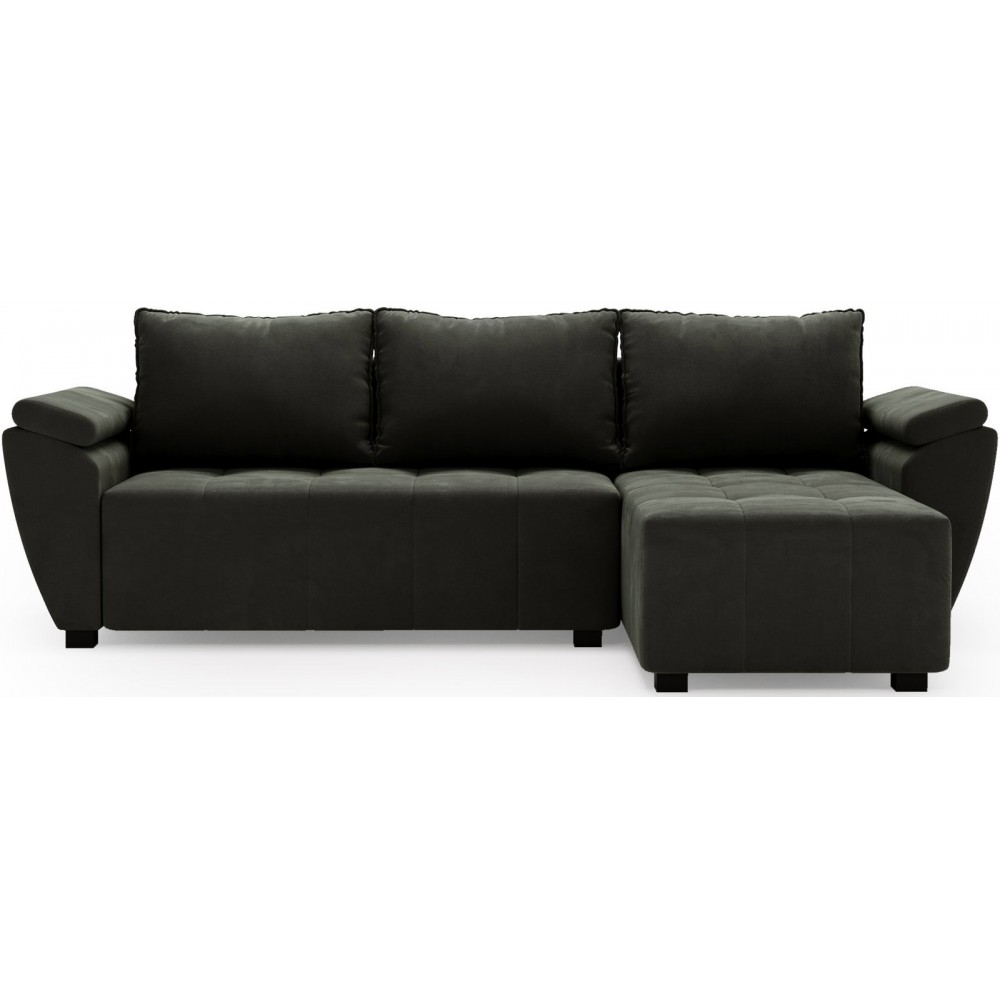 Γωνιακός Καναπές Runo-Ανθρακί 251x140x88