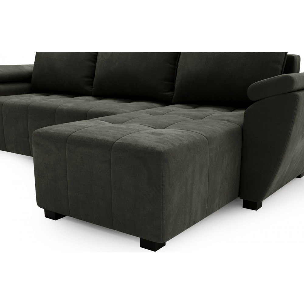 Γωνιακός Καναπές Runo-Ανθρακί 251x140x88