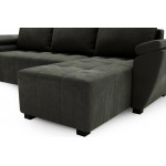 Γωνιακός Καναπές Runo-Ανθρακί 251x140x88