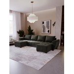 Γωνιακός Καναπές Runo U-Ανθρακί 305x140x88
