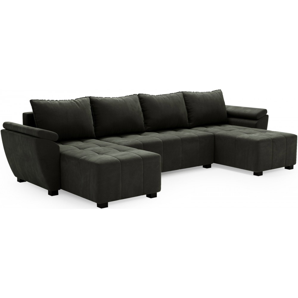 Γωνιακός Καναπές Runo U-Ανθρακί 305x140x88
