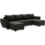 Γωνιακός Καναπές Runo U-Ανθρακί 305x140x88