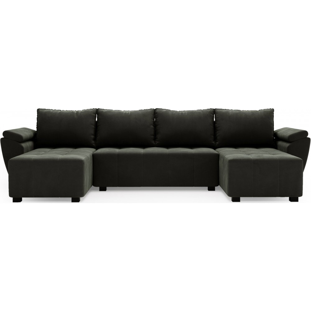 Γωνιακός Καναπές Runo U-Ανθρακί 305x140x88
