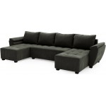 Γωνιακός Καναπές Runo U-Ανθρακί 305x140x88