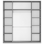 Ντουλάπα Rodos 225 Δίφυλλη-Μπεζ 225x65x244