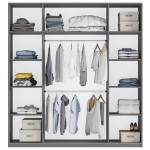 Ντουλάπα Rodos 225 Δίφυλλη-Μπεζ 225x65x244