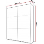 Ντουλάπα Rodos 200 Δίφυλλη 200x65x244