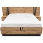 Κρεβάτι Bali Lux-Φυσικό – Μαύρο 265x215x102