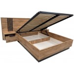 Κρεβάτι Bali Lux-Φυσικό – Μαύρο 265x215x102