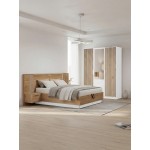 Κρεβάτι Bali Lux-Φυσικό – Λευκό 265x215x102