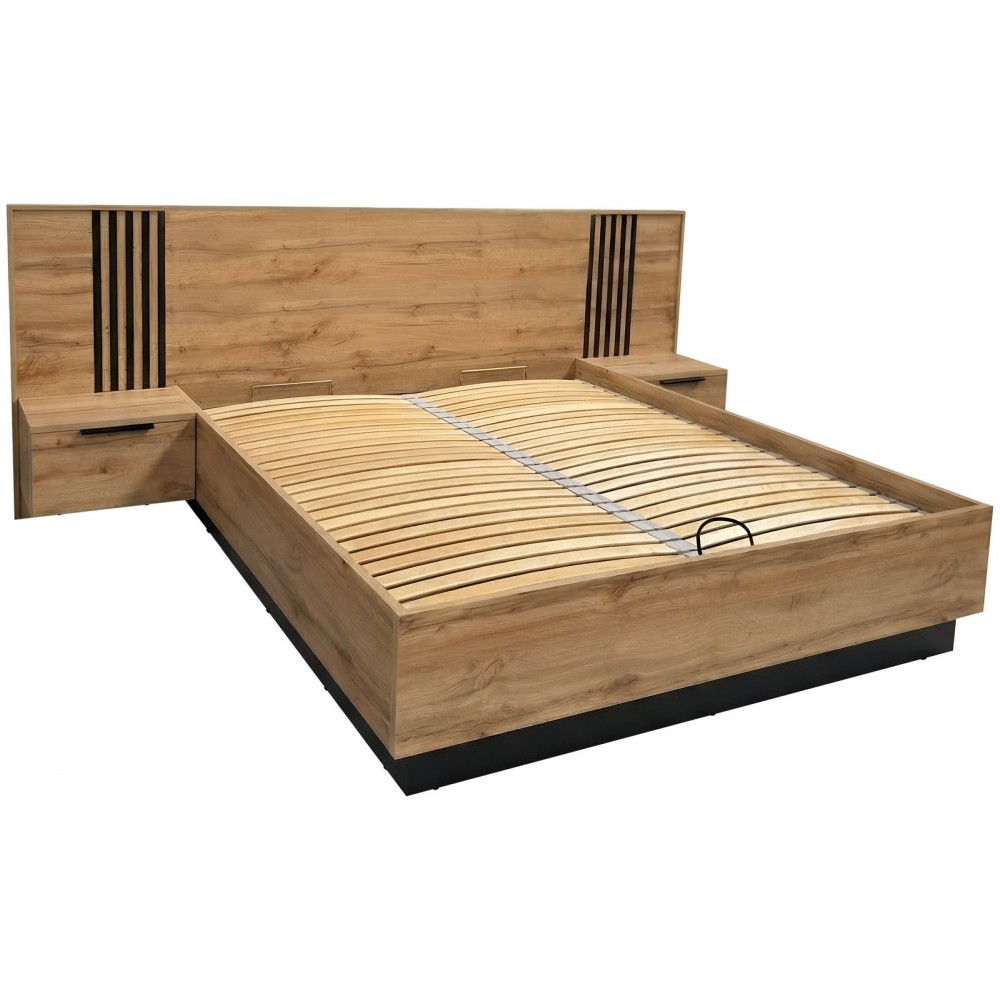 Κρεβάτι Bali Lux-Φυσικό – Λευκό 265x215x102