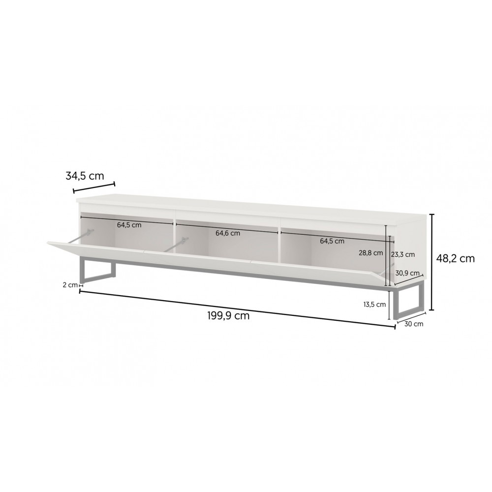 Έπιπλο Τηλεόρασης Matter-Κασμίρ 199.9x34.5x48.2