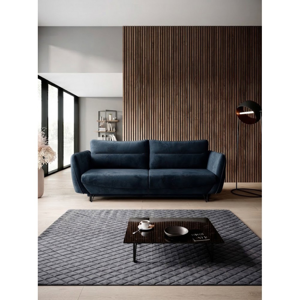 Καναπές Matos τριθέσιος-Μπλε Σκούρο 236x90x95