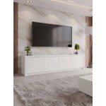 Έπιπλο Τηλεόρασης Solid 4D-Λευκό 198x40x51