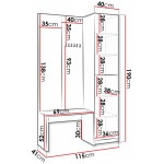 Γκαρνταρόμπα Ancerta-Φυσικό 115x41x190