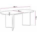 Τραπέζι Gelizo-Μπεζ 185x90x75