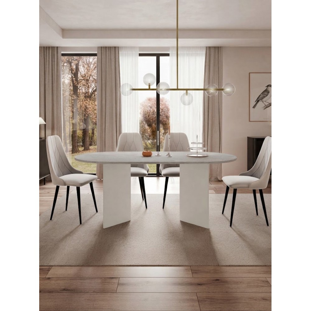 Τραπέζι Gelizo-Μπεζ 185x90x75