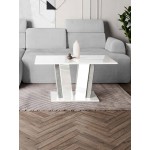 Τραπεζάκι Σαλονιού Doha II-Λευκό – Γκρι 100x60x55