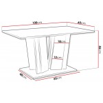 Τραπεζάκι Σαλονιού Doha II-Μαύρο 100x60x55