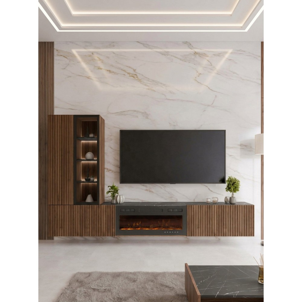 Σύνθετο σαλονιού Tiwori με τζάκι  250x41x154