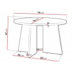 Τραπεζάκι σαλoνιού Aurena Large  76x76x47