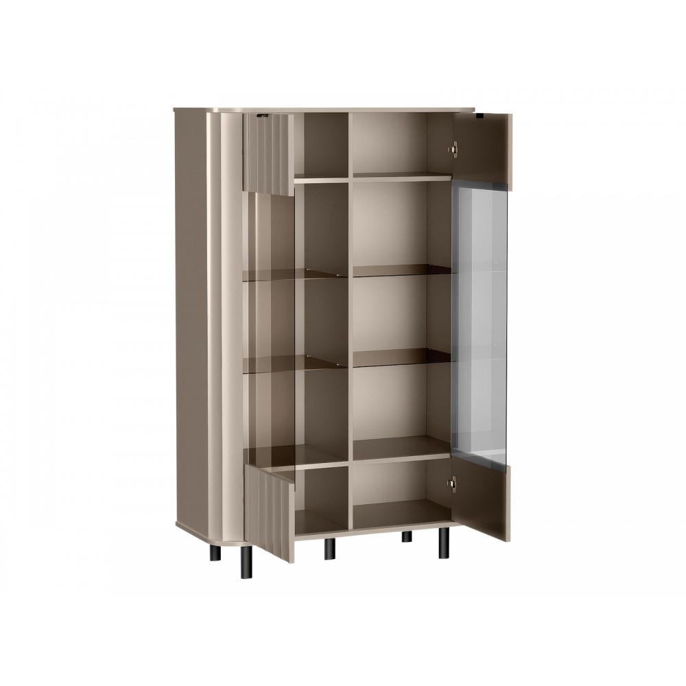 Βιτρίνα Novado Plus-Μπεζ 155x99x41