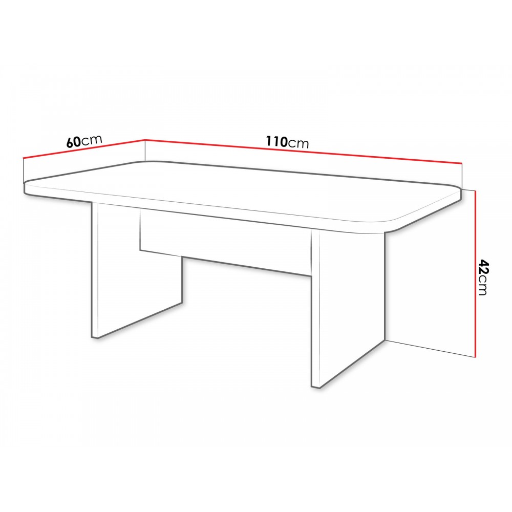 Τραπεζάκι Σαλονιού Sonez-Καφέ 110x60x42