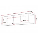 Επέκταση Ντουλάπας Asti Τετράφυλλη 196x58x45